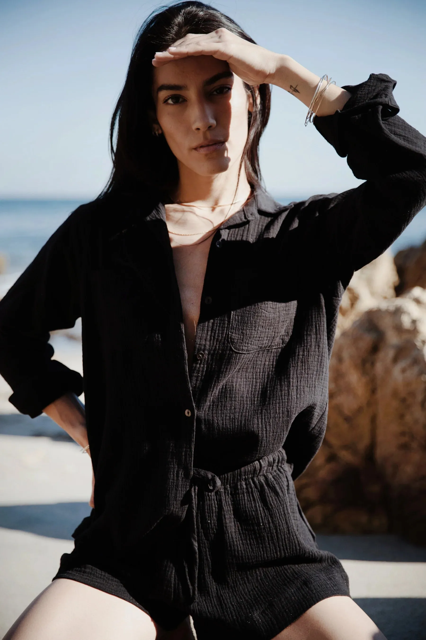 Stillwater - Double Gauze Favorite Shirt - Black sold by Jessie Boutique product image thumbnail 2