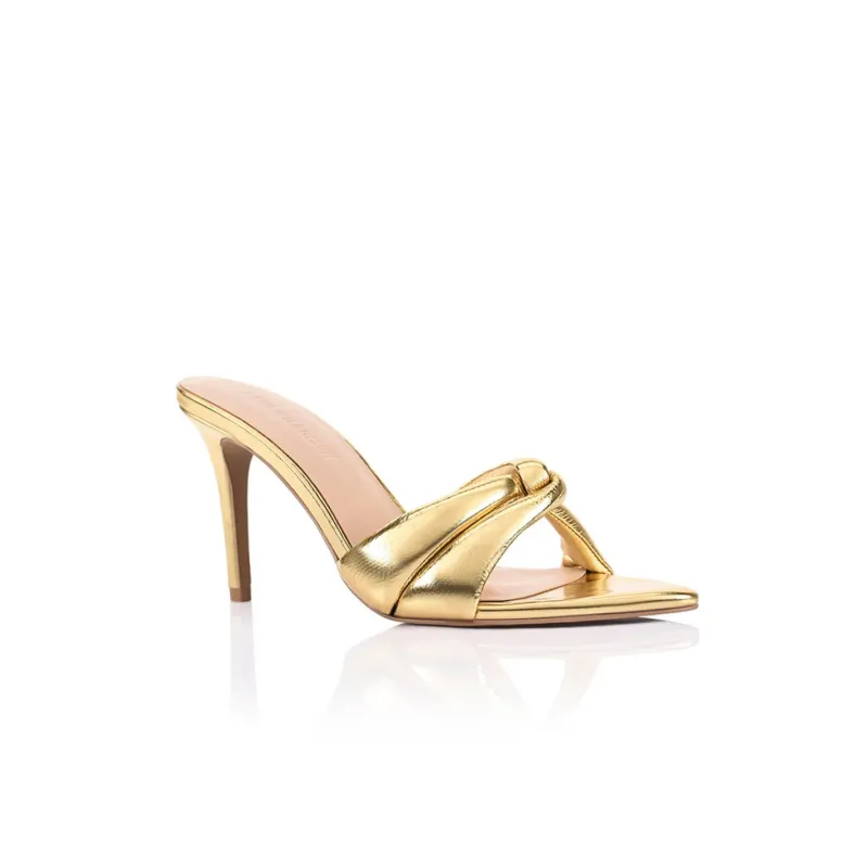 Lana Wilkinson - Mae Leather Mule - Gold Metallic sold by Jessie Boutique
