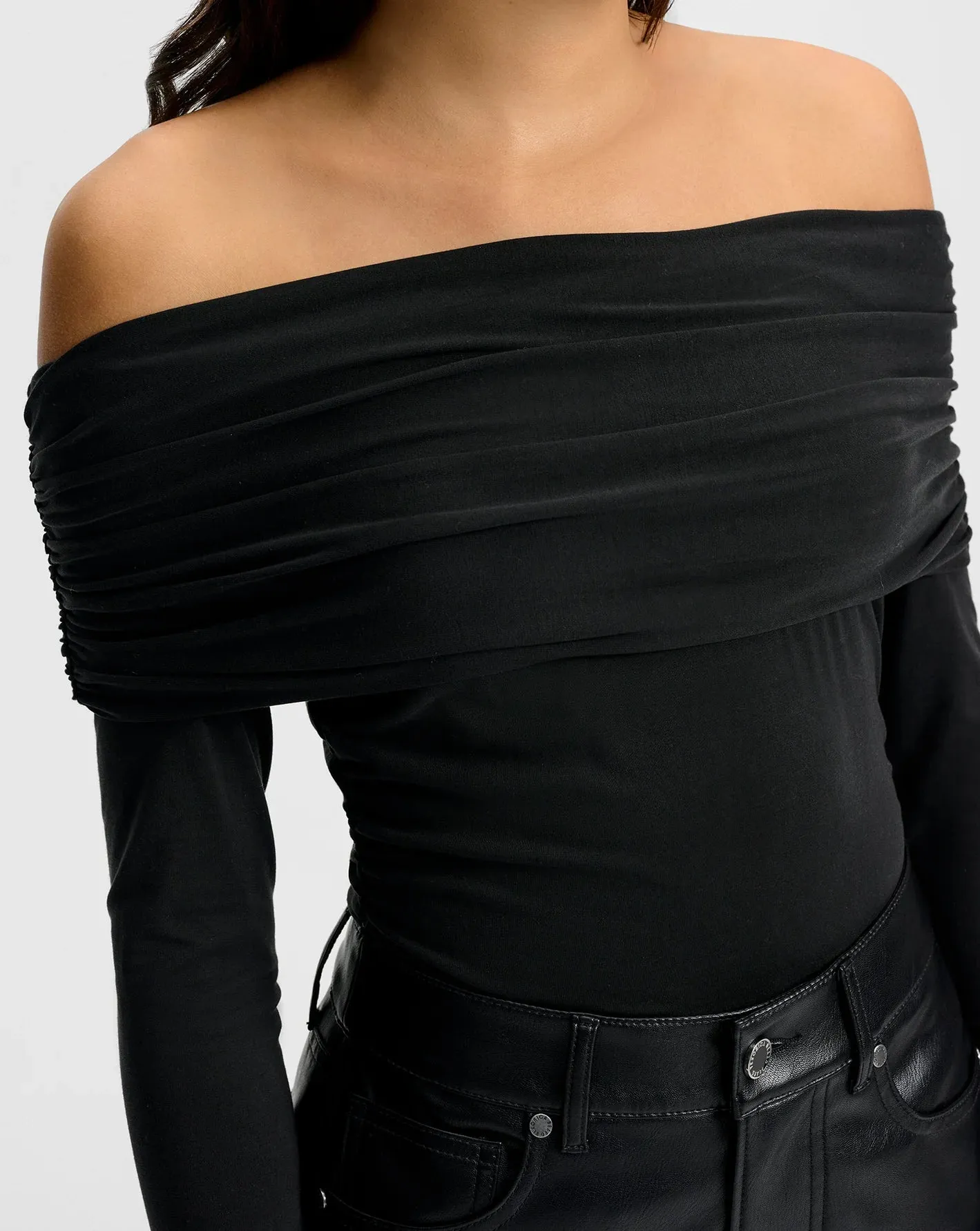 Veronica Beard - Chaiya Off-the-Shoulder Top - Black sold by Jessie Boutique product image thumbnail 4