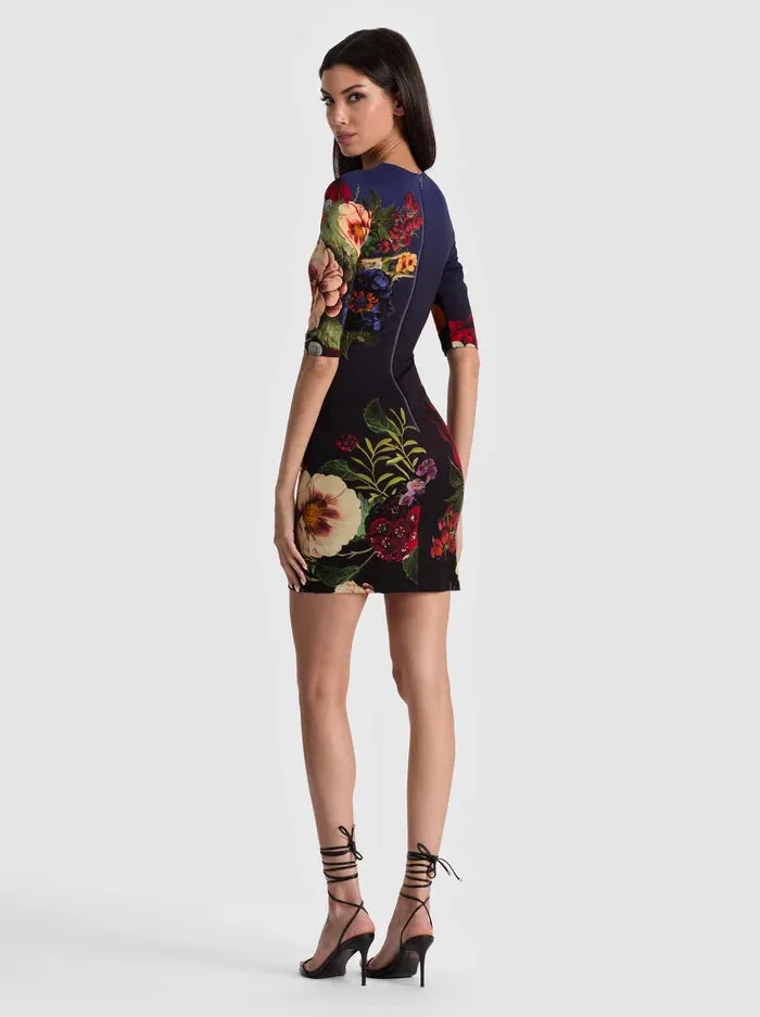 Alice + Olivia - Delora Mini Dress - Magic Garden Gradient sold by Jessie Boutique product image thumbnail 3