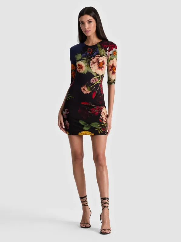 Alice + Olivia - Delora Mini Dress - Magic Garden Gradient sold by Jessie Boutique