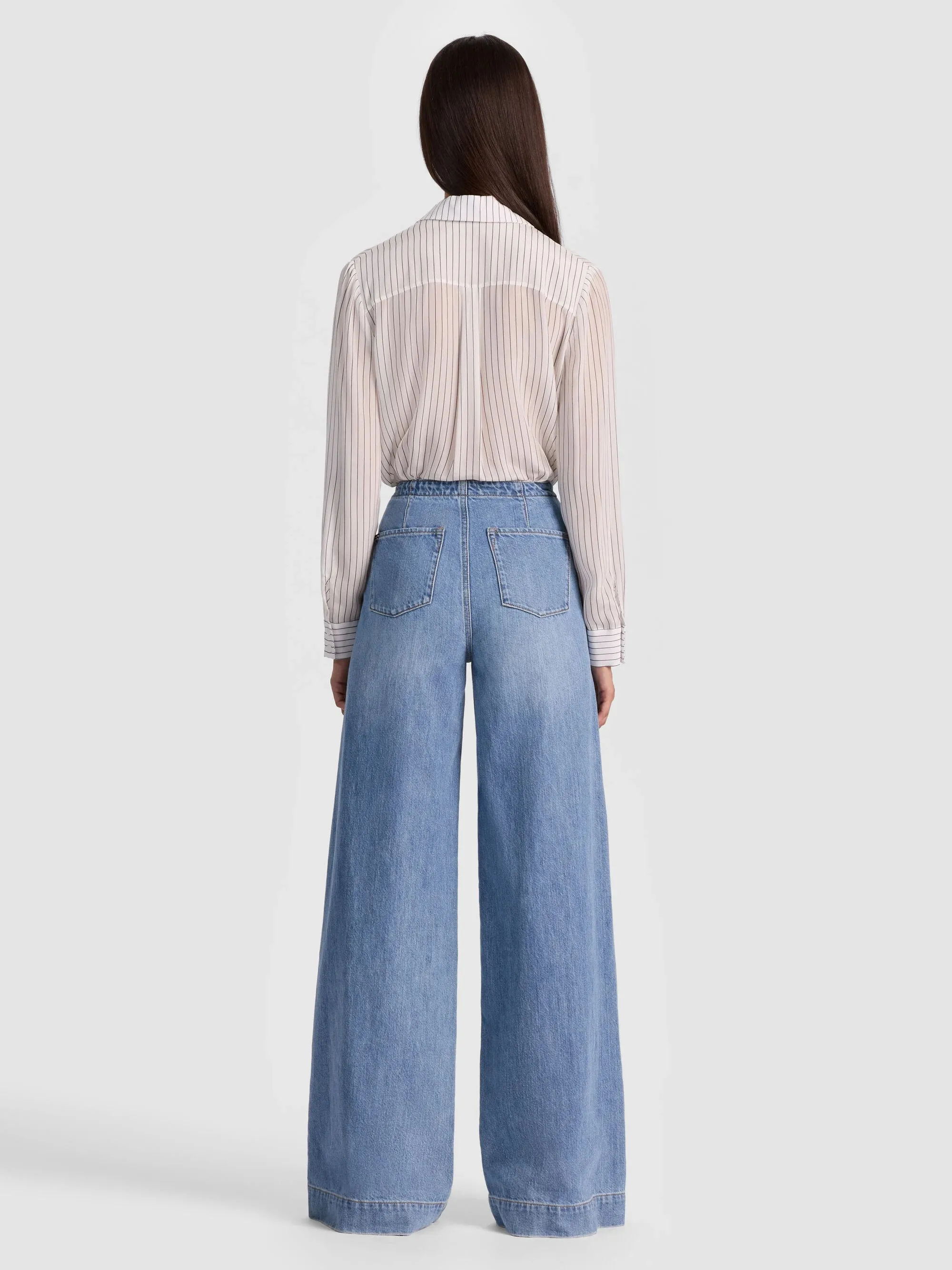 Alice + Olivia - Willa Silk Bodysuit - Off White/Black sold by Jessie Boutique product image thumbnail 3