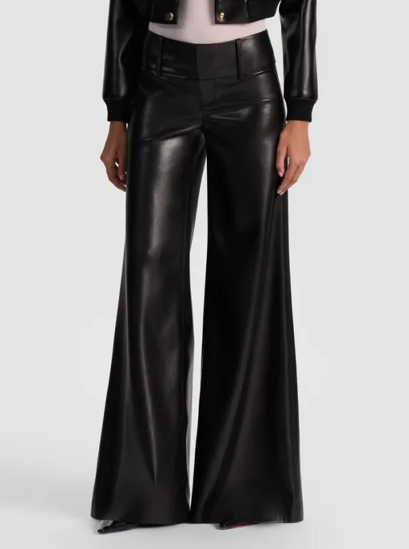 Alice + Olivia - Olivia Vegan Wide Leg Pant - Black sold by Jessie Boutique