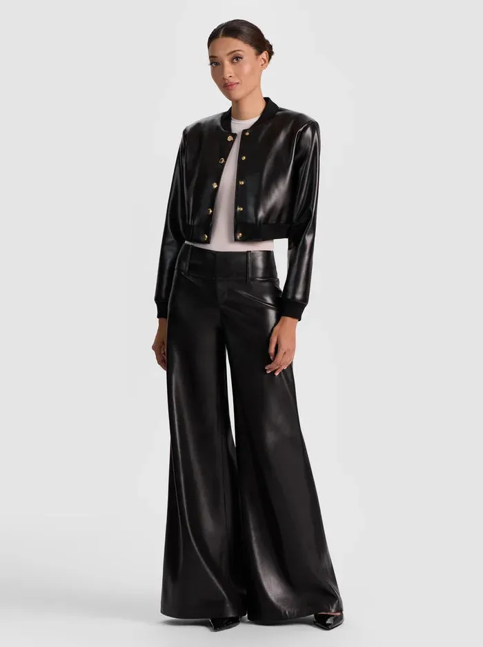Alice + Olivia - Olivia Vegan Wide Leg Pant - Black sold by Jessie Boutique product image thumbnail 4