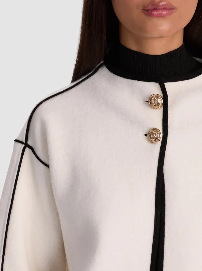 Alice + Olivia - Pearson Sweater Jacket - Soft White/Black sold by Jessie Boutique product image thumbnail 4