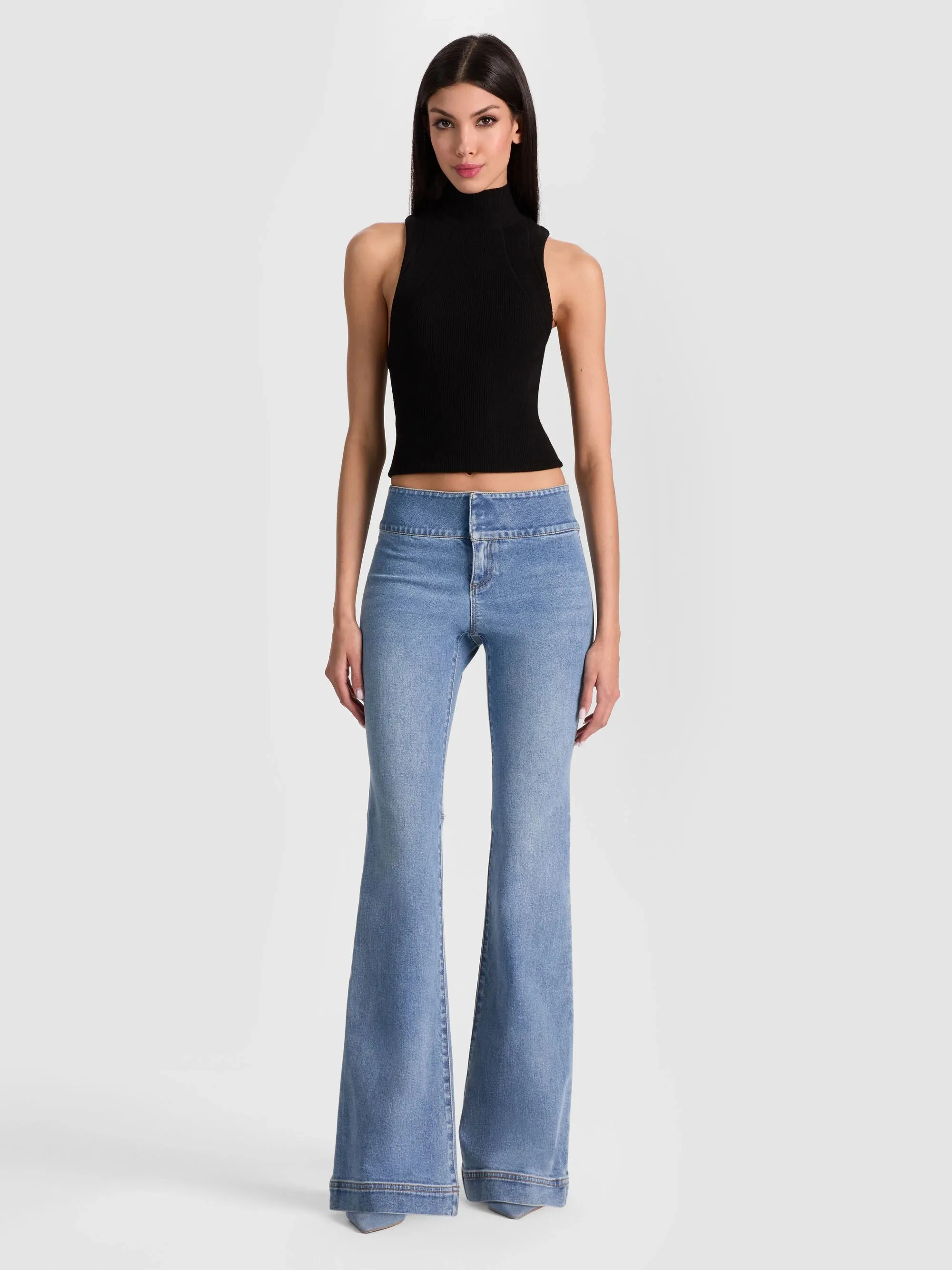 Alice + Olivia - Darcey Ribbed Tank - Black sold by Jessie Boutique product image thumbnail 2