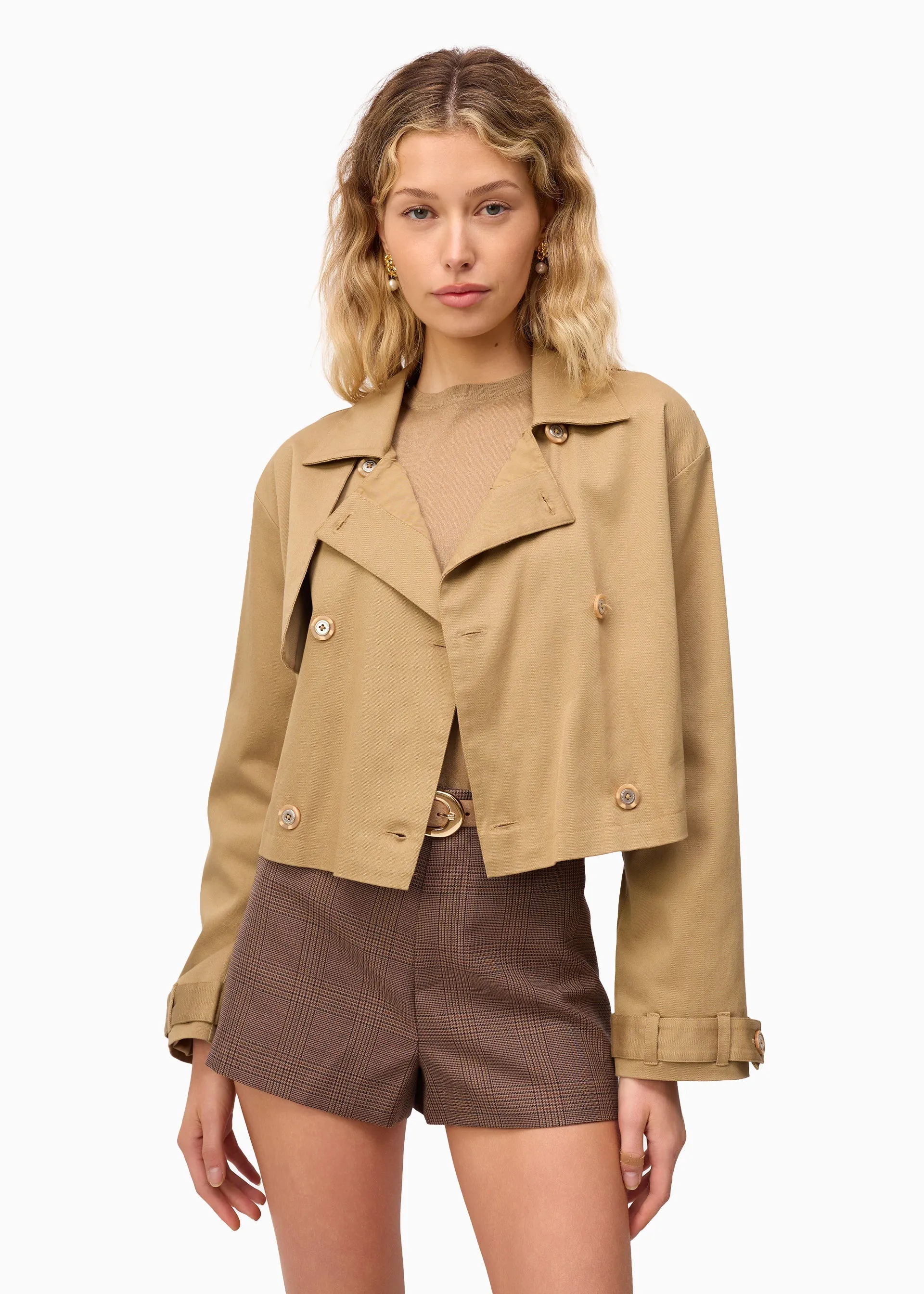 Cami NYC - Evans Cropped Trench - Miso sold by Jessie Boutique product image thumbnail 2