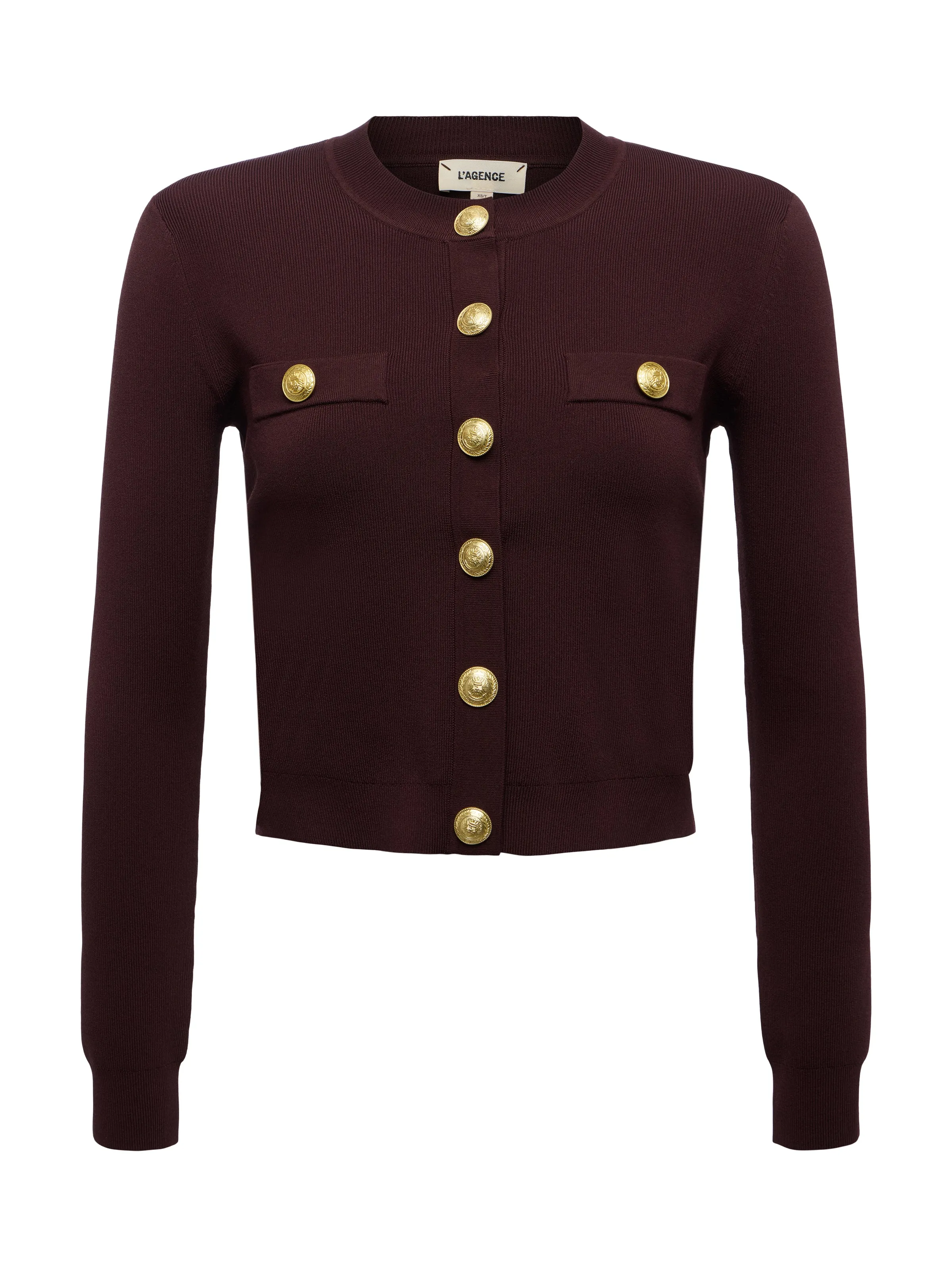 L'agence - Toulouse Cardigan - Chocolate/Gold sold by Jessie Boutique
