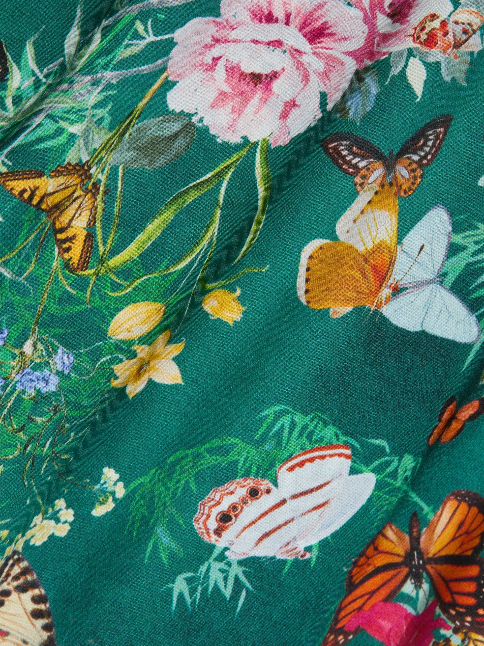 L’agence - Sayla Silk Gown - Bottle Green Multi Charonda Butterfly sold by Jessie Boutique product image thumbnail 4