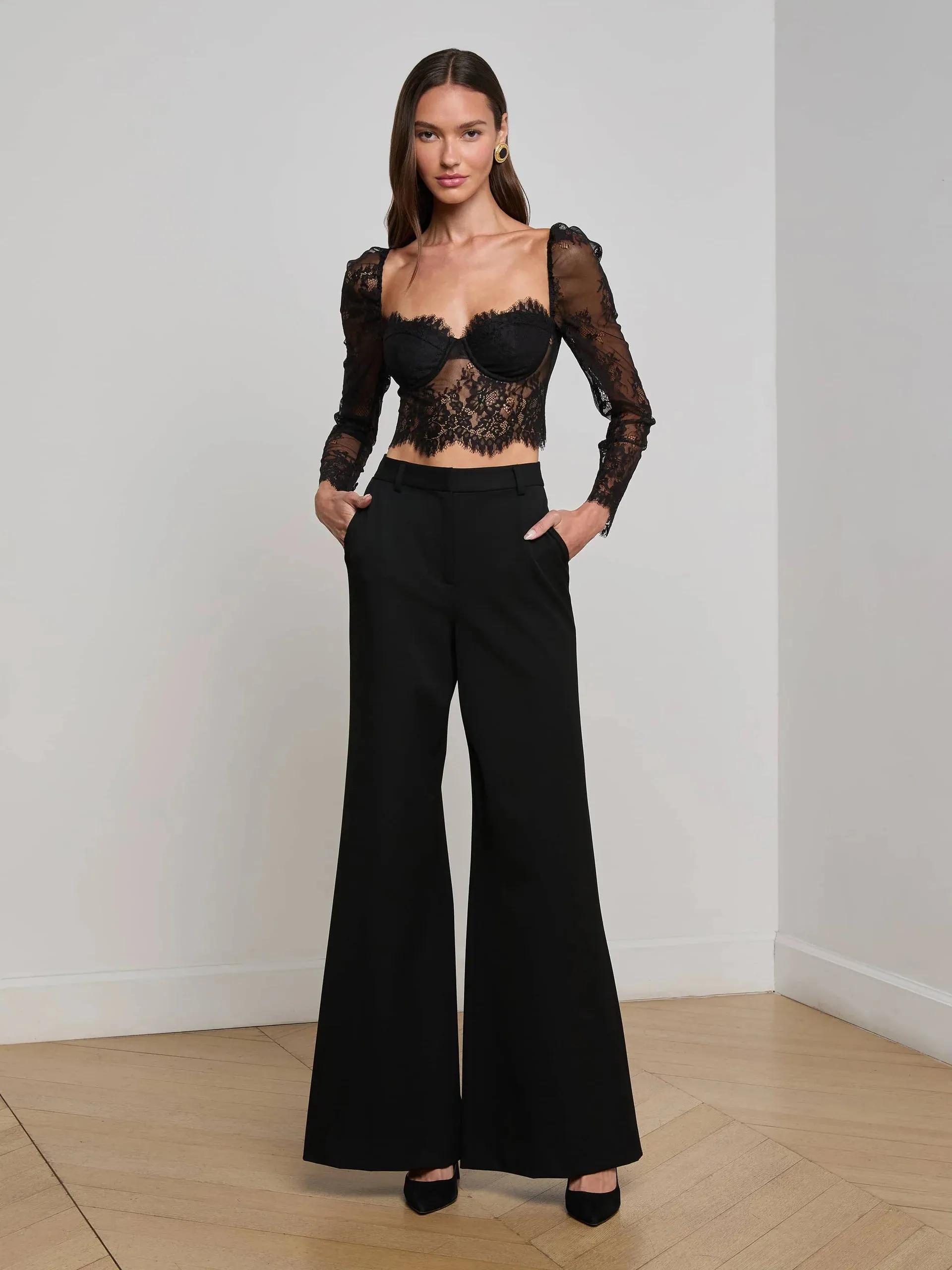 L'agence - Lori Lace Bustier Top - Black sold by Jessie Boutique product image thumbnail 3