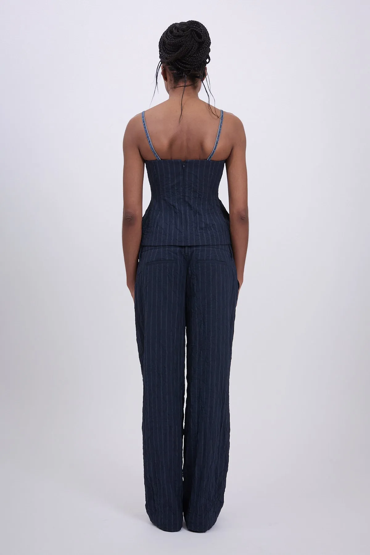 Simkhai - Ophelia Double Waistband Combo Pant - Midnight Stripe sold by Jessie Boutique product image thumbnail 3