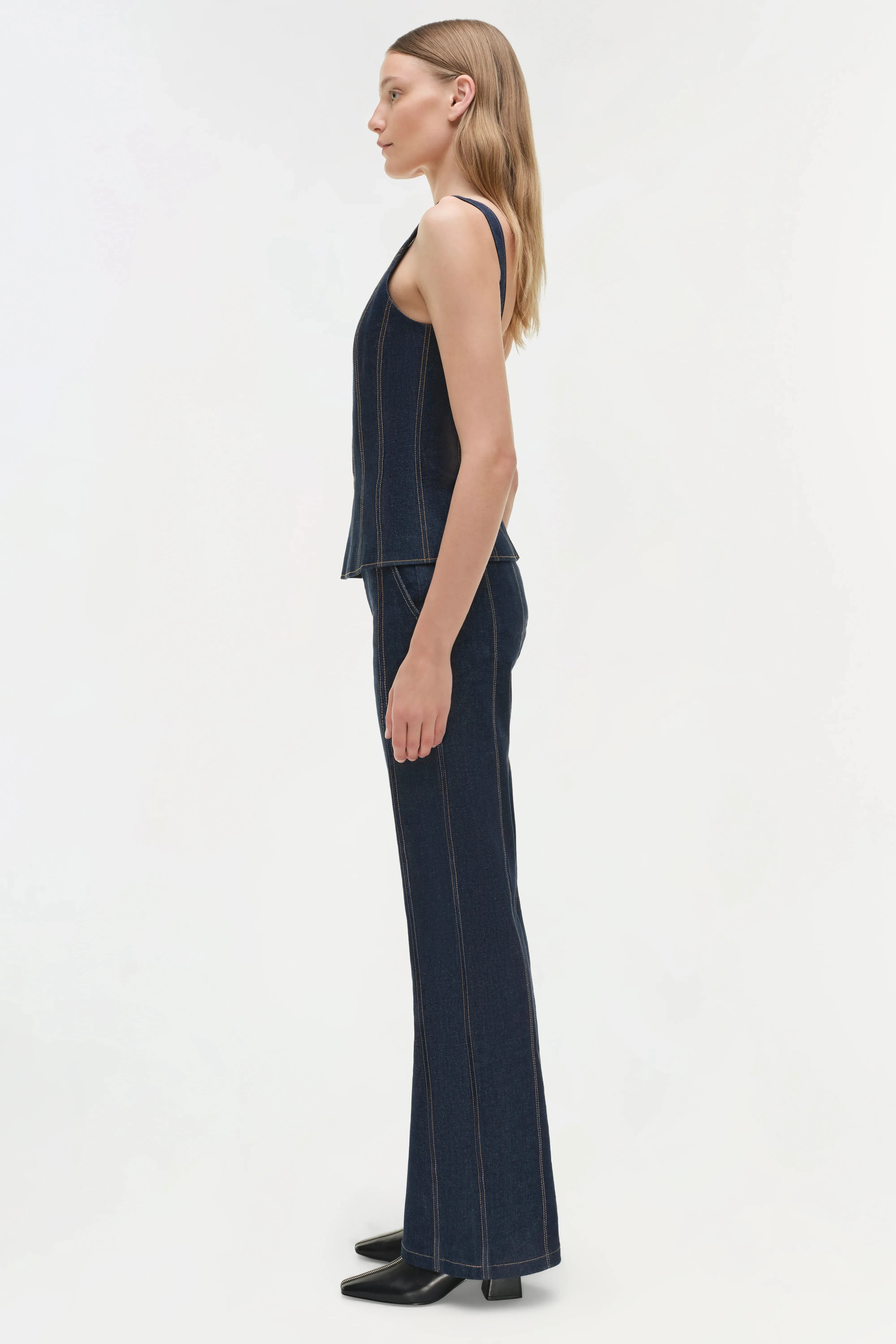 Simkhai - Lachlan Denim Bustier Top - Twilight sold by Jessie Boutique product image thumbnail 3