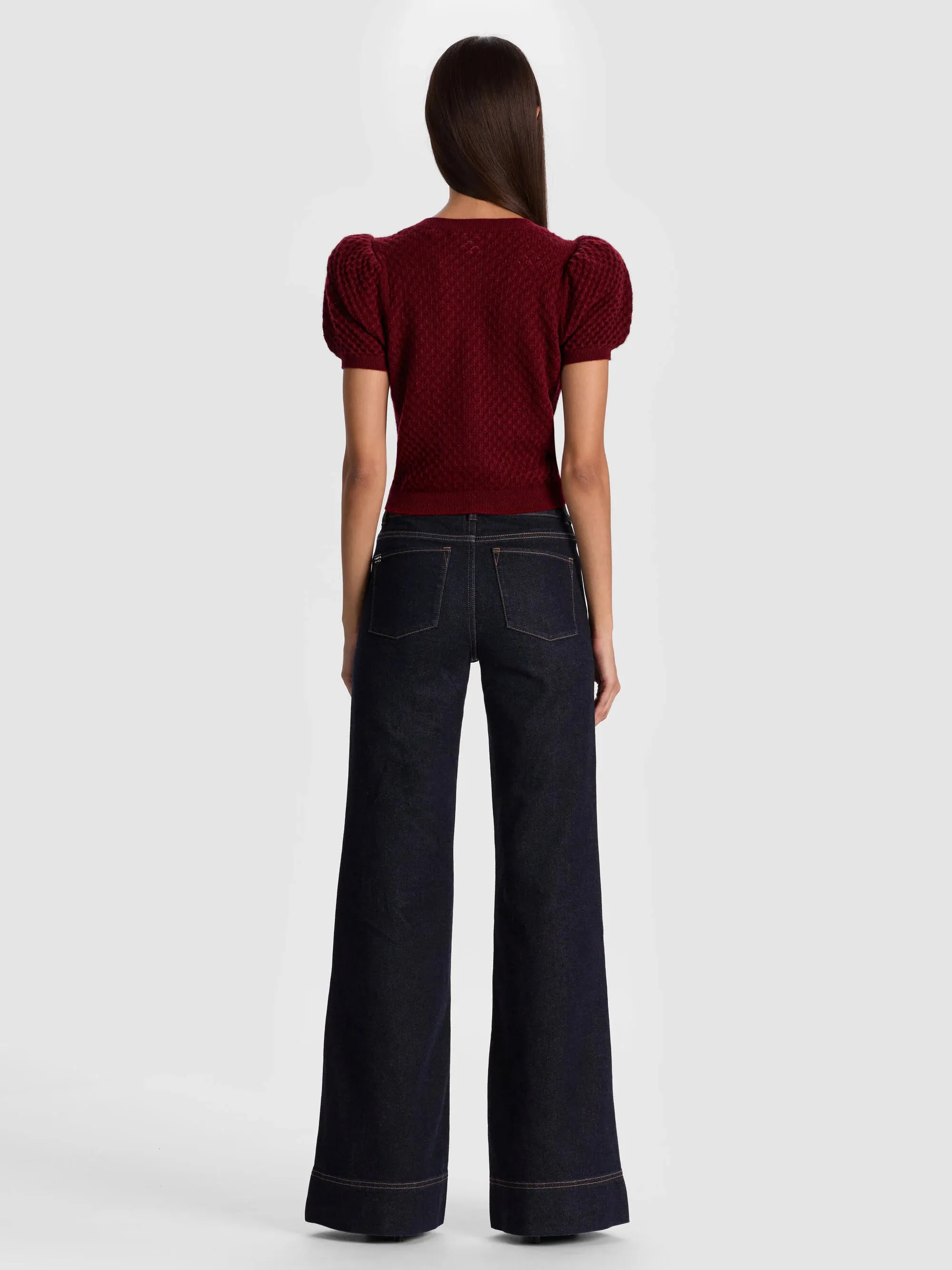 Alice + Olivia - Sabine Cashmere Cardigan - Oxblood sold by Jessie Boutique product image thumbnail 3