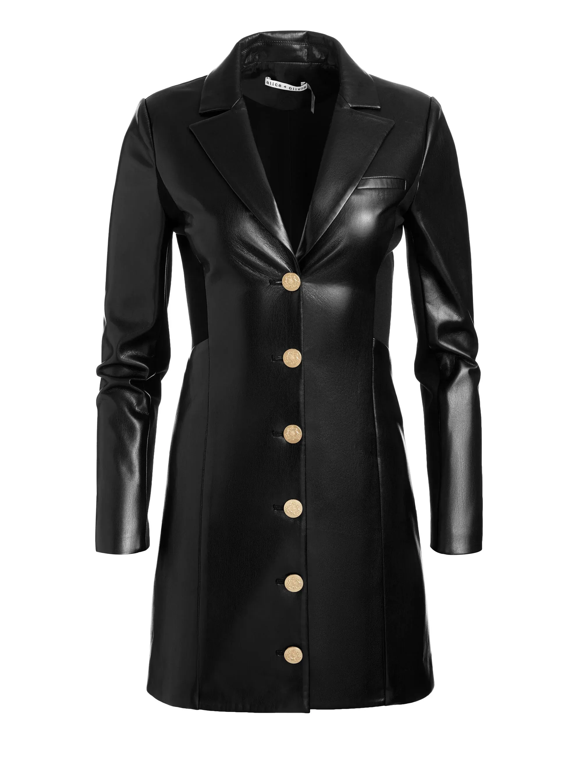 Alice + Olivia - Michelle Vegan Leather Blazer Dress - Black sold by Jessie Boutique product image thumbnail 5