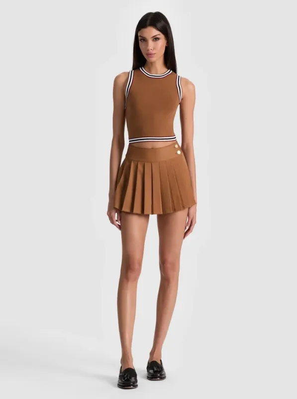 Alice + Olivia - Noah Skort With Side Stripe - Tan sold by Jessie Boutique