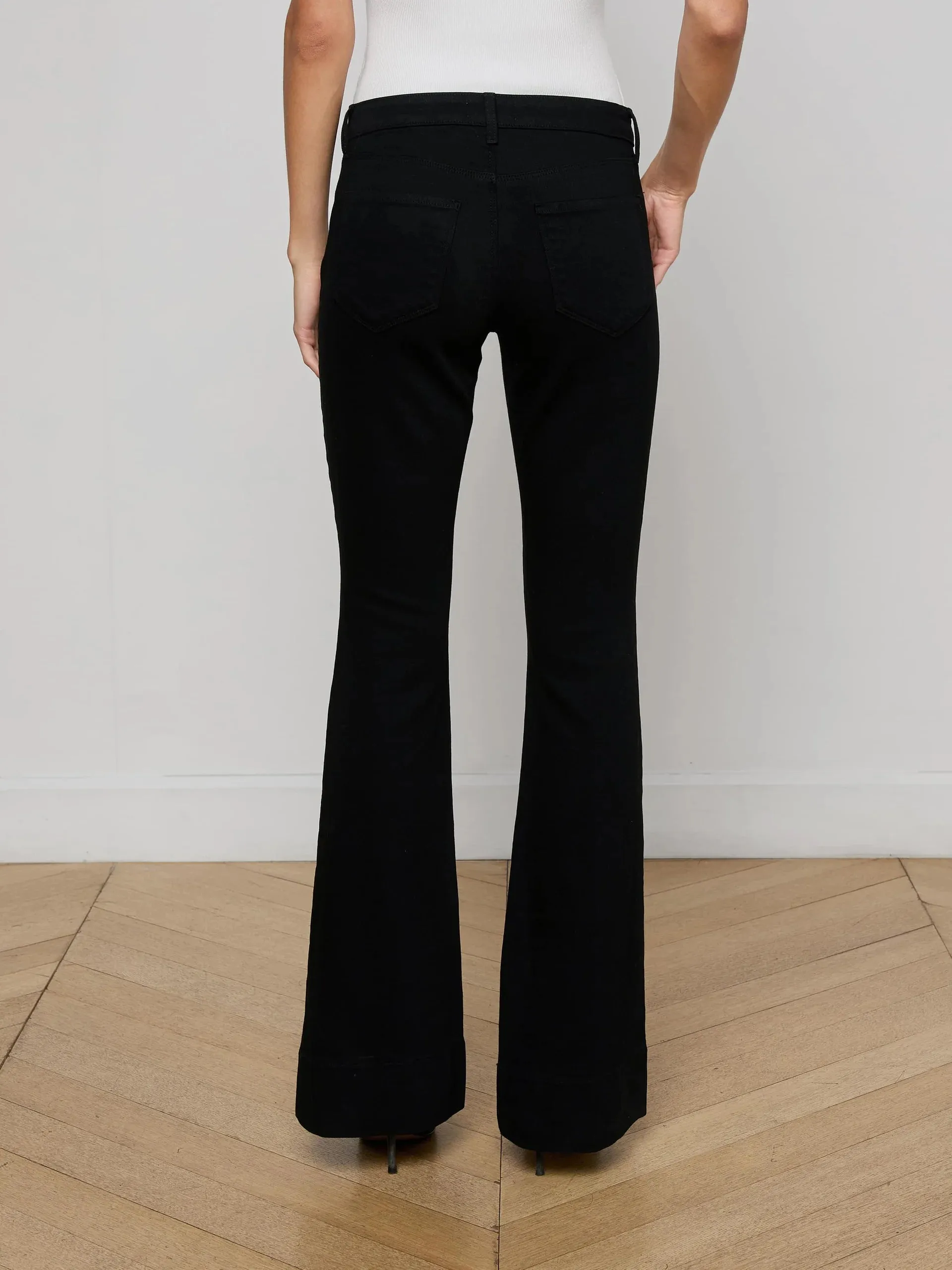 L'agence - Lenora Low-Rise Flare Jean - Noir sold by Jessie Boutique product image thumbnail 3