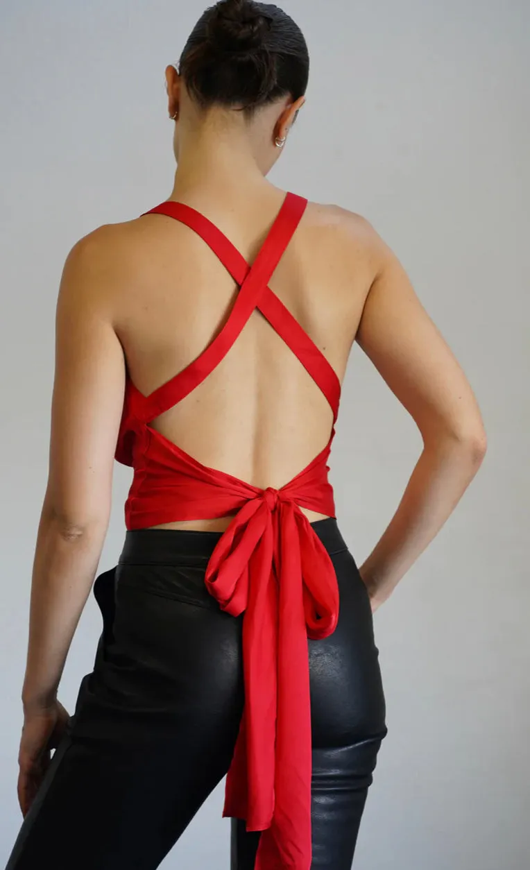 LNA - Two Way Wrap Top - Red sold by Jessie Boutique product image thumbnail 4
