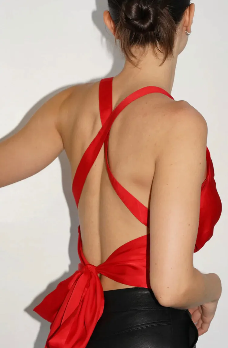 LNA - Two Way Wrap Top - Red sold by Jessie Boutique product image thumbnail 3