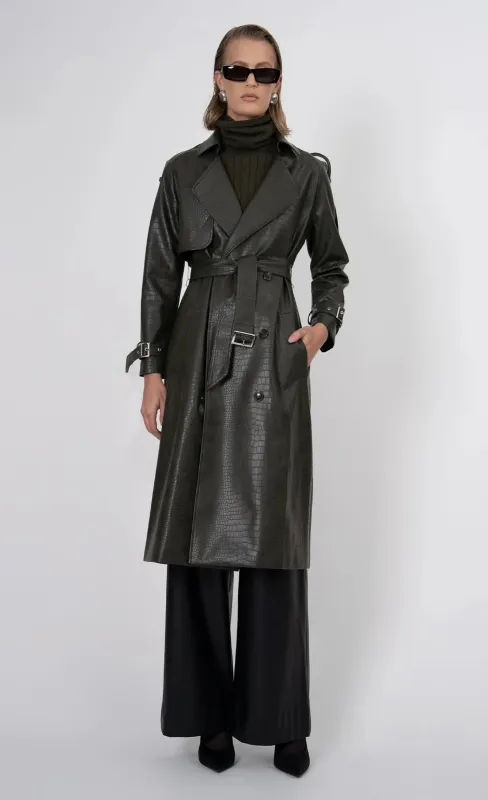 Nonchalant - Adrian Trench - Army Green sold by Jessie Boutique