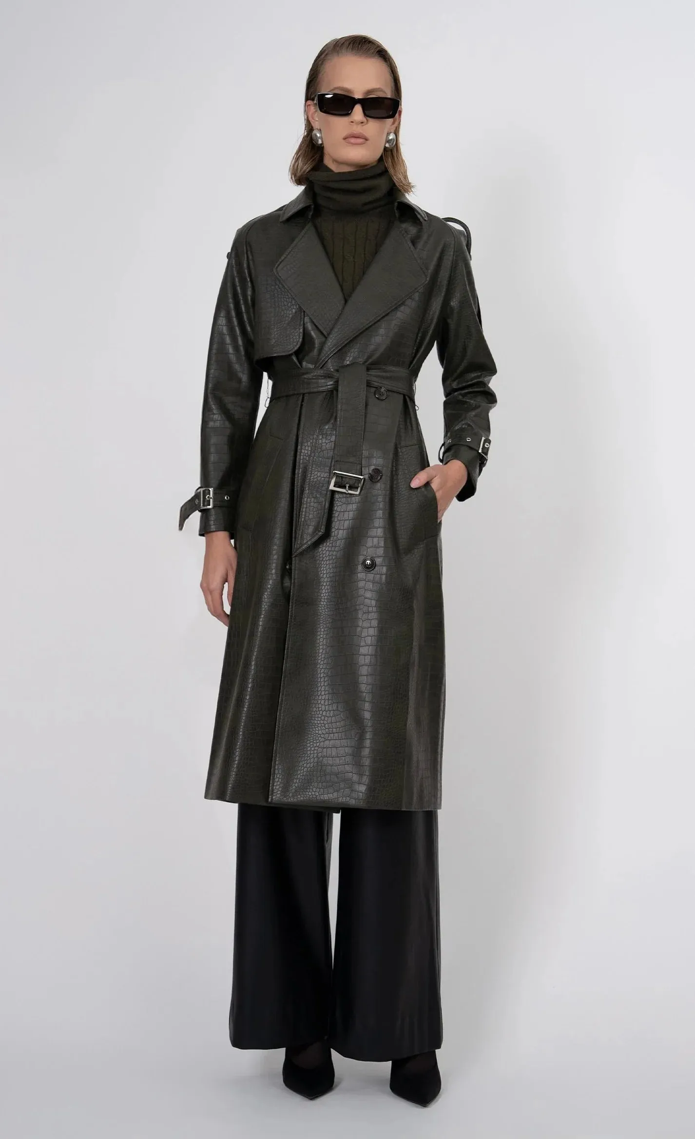 Nonchalant - Adrian Trench - Army Green sold by Jessie Boutique