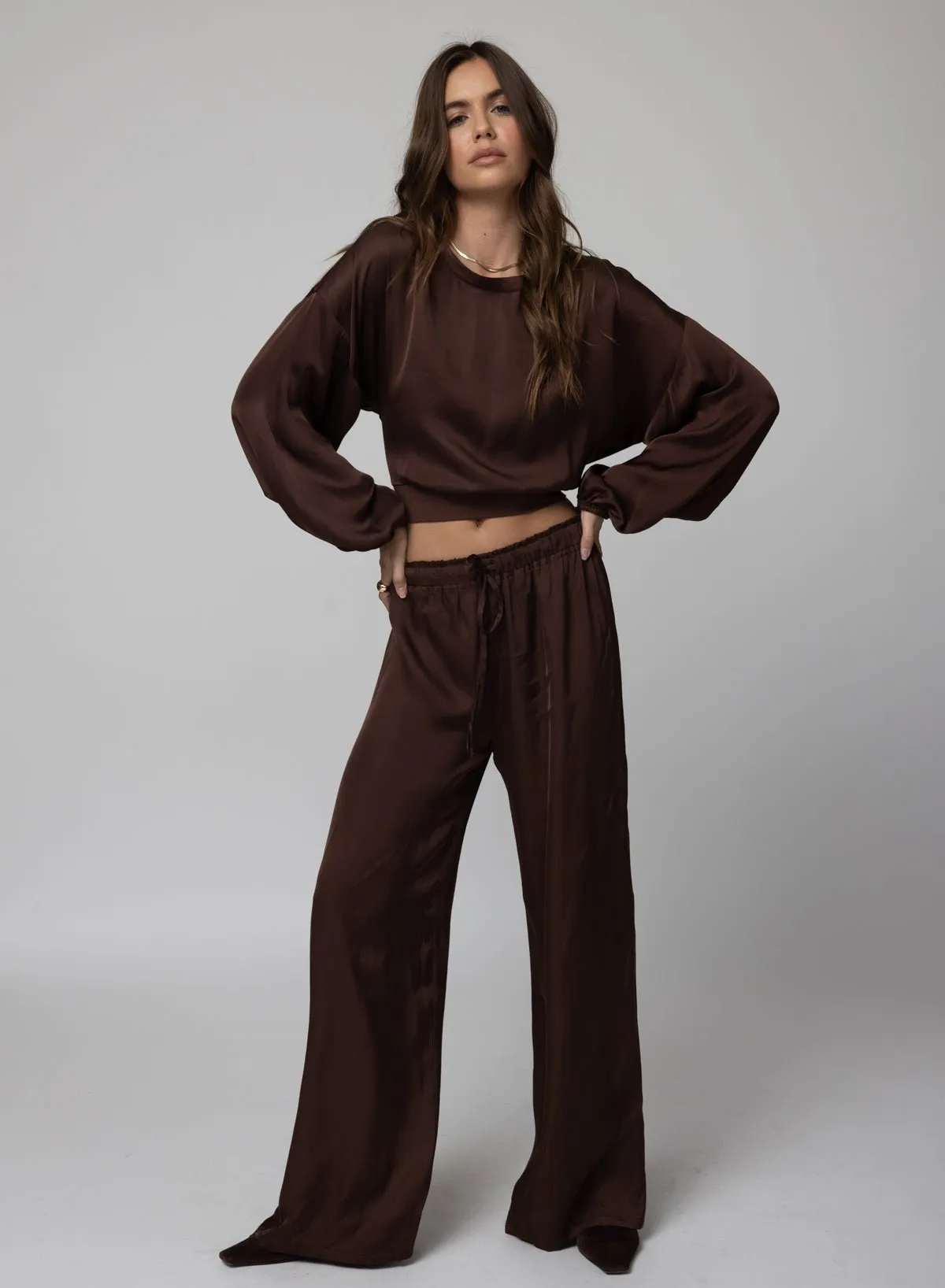 Stillwater - The Silky Pacific Long Sleeve - Chocolate sold by Jessie Boutique product image thumbnail 2