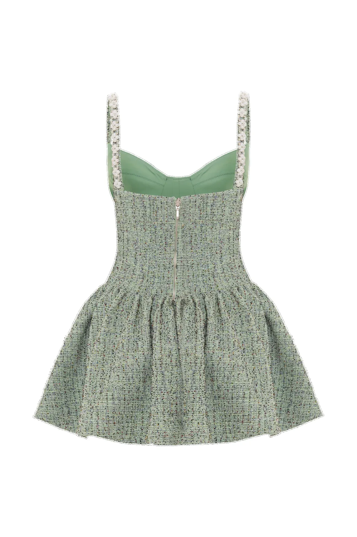 Patbo - Crystal Tweed Mini Dress - Green sold by Jessie Boutique product image thumbnail 3