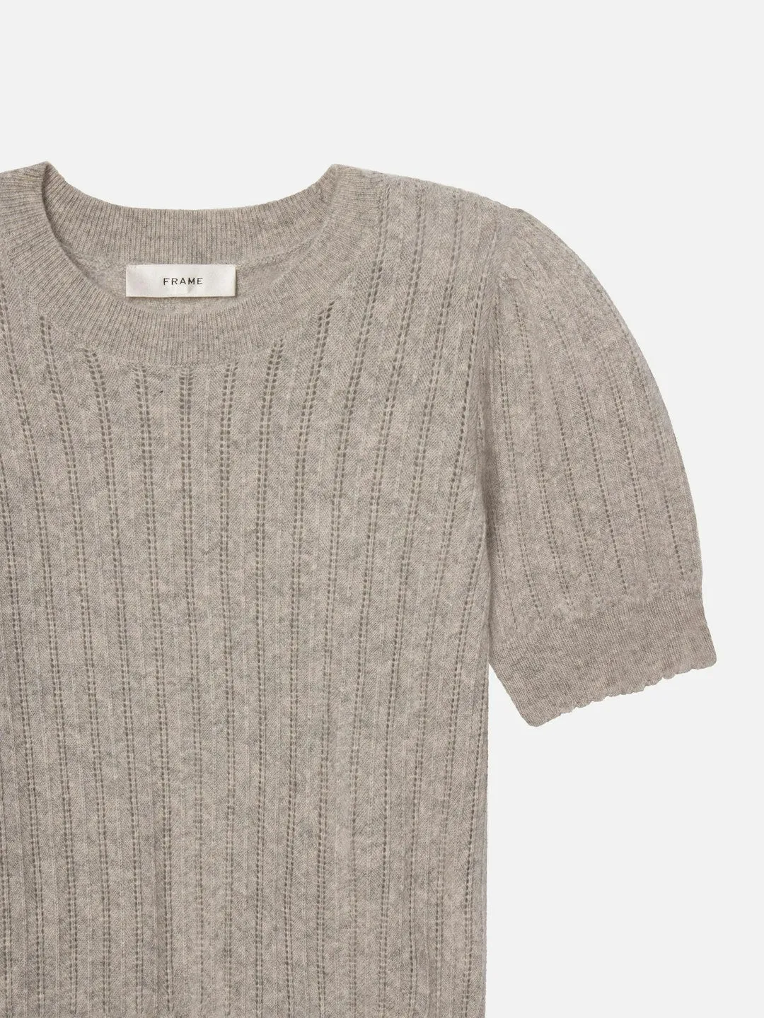 Frame - The Ladder Pointelle Sweater - Light Heather Grey sold by Jessie Boutique product image thumbnail 2
