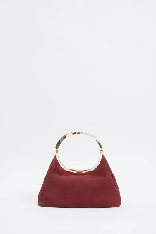 Simkhai - Luca Suede Top Handle Bag - Cranberry sold by Jessie Boutique
