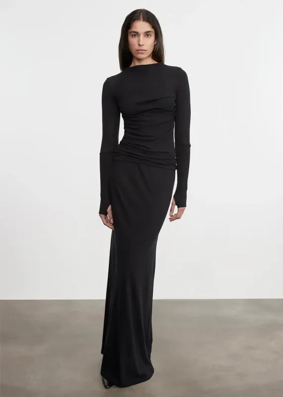 Enza Costa - Cashmere Bias Skirt - Black sold by Jessie Boutique