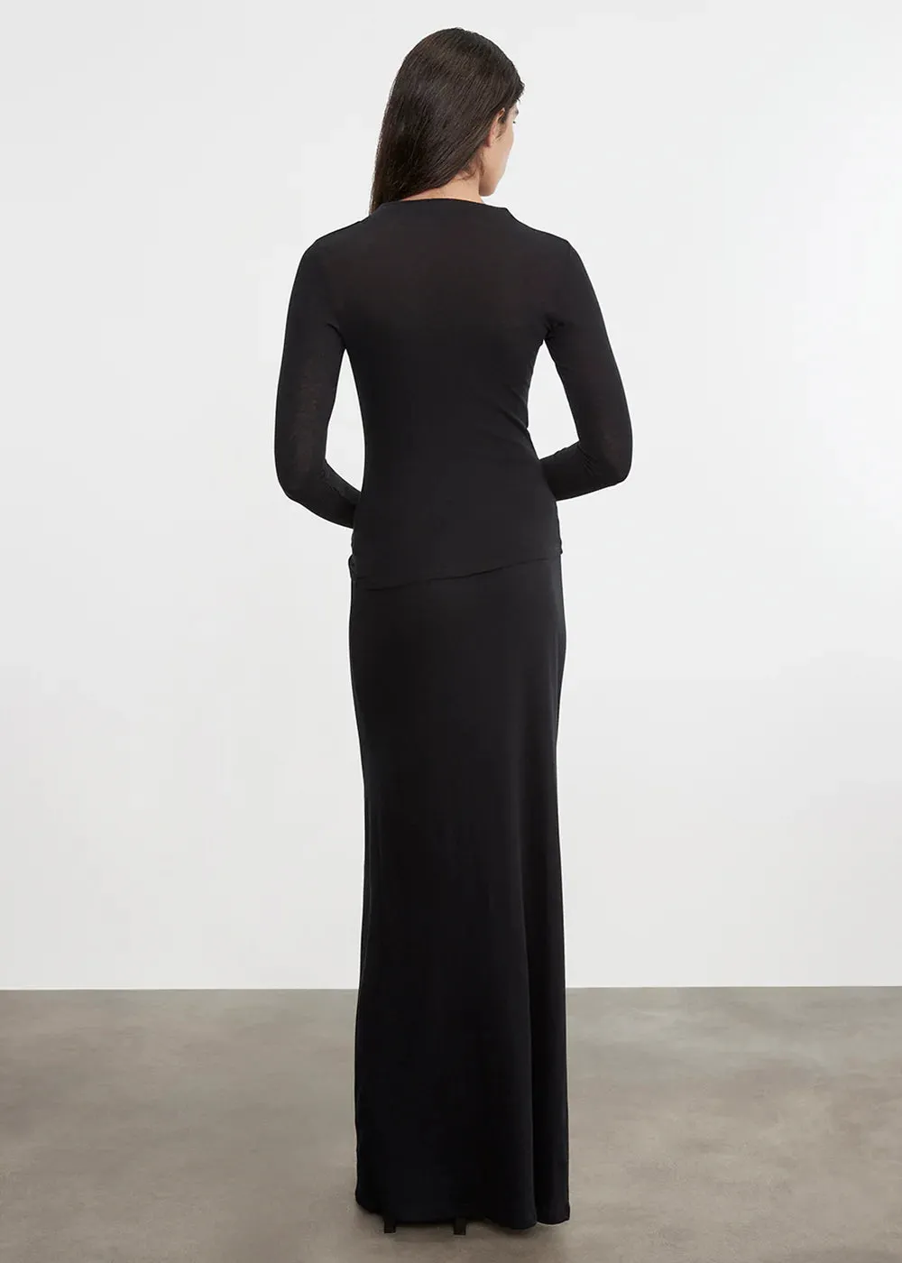 Enza Costa - Cashmere Bias Skirt - Black sold by Jessie Boutique product image thumbnail 4