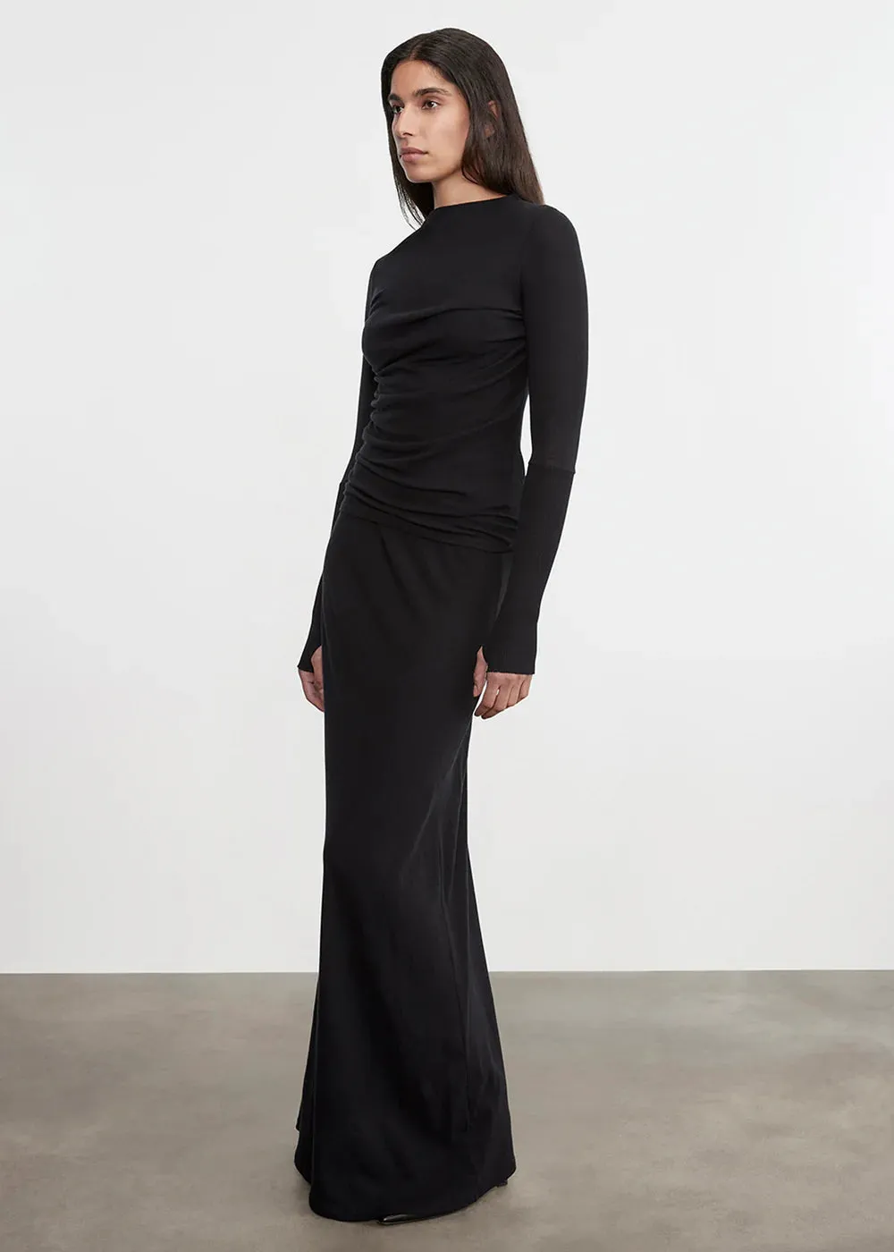 Enza Costa - Cashmere Bias Skirt - Black sold by Jessie Boutique product image thumbnail 3