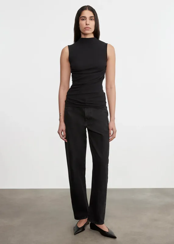 Enza Costa - Cashmere Sleeveless Twist Top - Black sold by Jessie Boutique