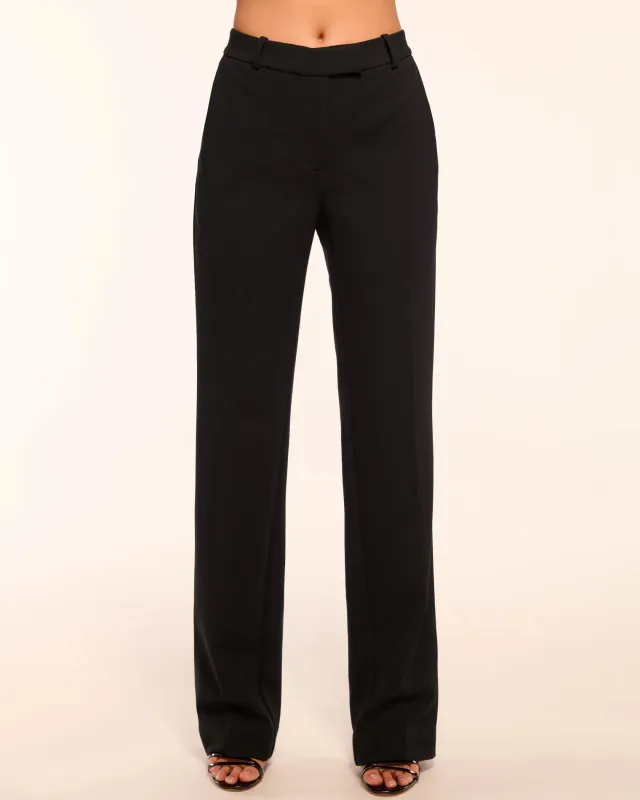 Ramy Brook - Doug Straight-Leg Tailored Pant - Black sold by Jessie Boutique