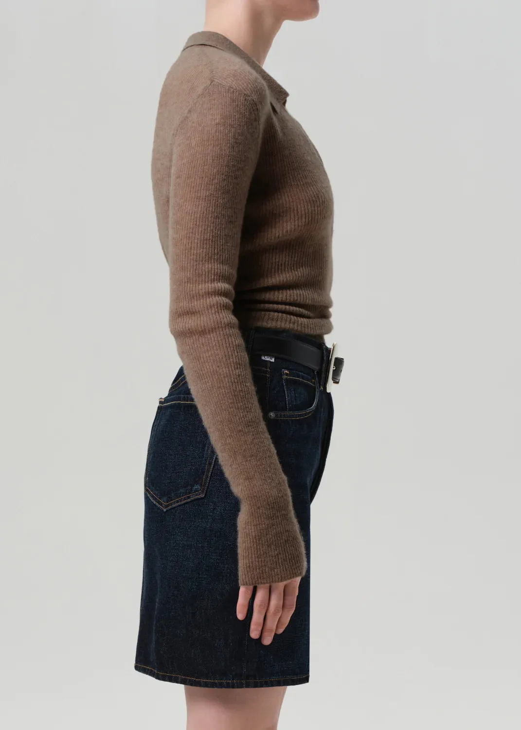 Citizens of Humanity - Simone Polo Sweater - Mushroom sold by Jessie Boutique product image thumbnail 4