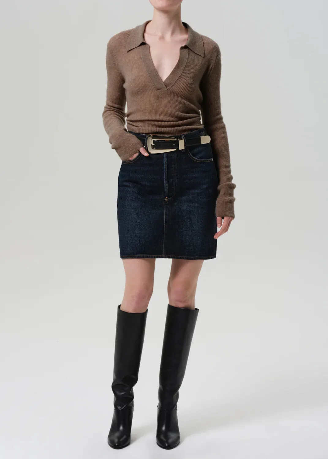 Citizens of Humanity - Simone Polo Sweater - Mushroom sold by Jessie Boutique product image thumbnail 5