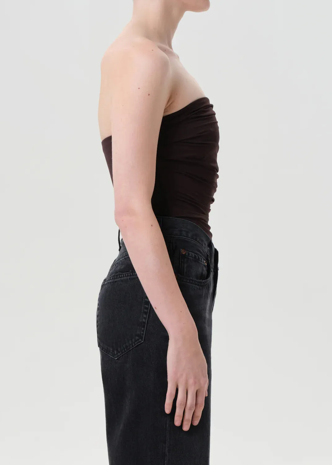 Agolde - Gwyneth Bodysuit - Chocolate sold by Jessie Boutique product image thumbnail 3