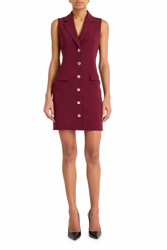 Amanda Uprichard - Keanu Mini Dress - Wine made by Amanda Uprichard