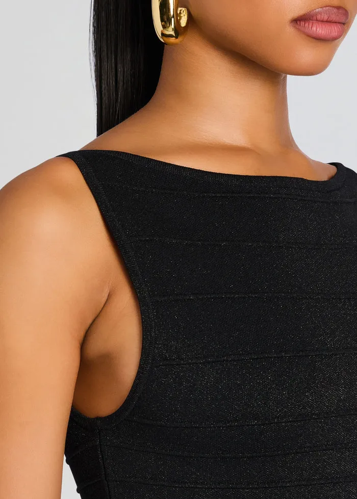 Retrofete - Audrina Knit Dress - Metallic Black sold by Jessie Boutique product image thumbnail 2