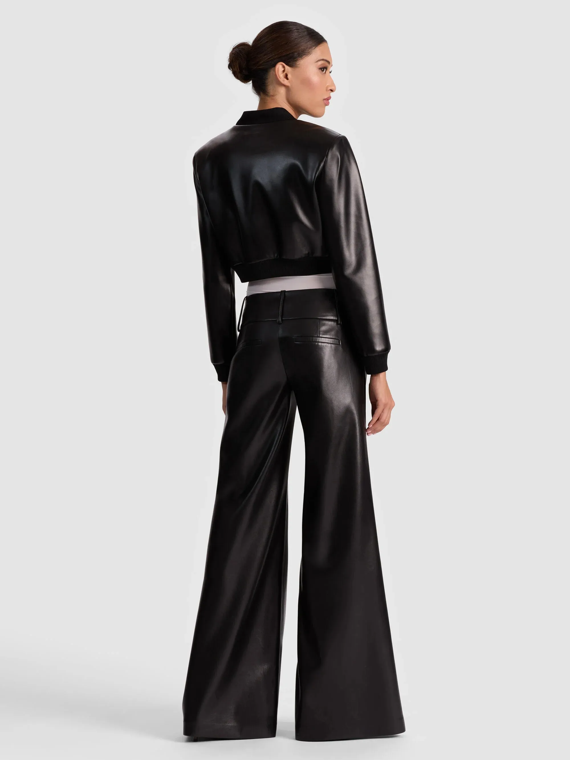 Alice + Olivia - Barton Vegan Bomber Jacket - Black sold by Jessie Boutique product image thumbnail 4