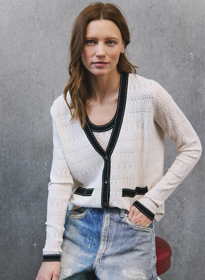 Autumn Cashmere - Pointelle Racer Back Tank W/ Saddle Stitching - Multiple Colors sold by Jessie Boutique product image thumbnail 2