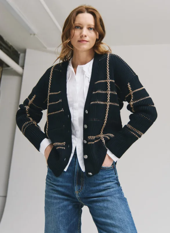 Autumn Cashmere - Plaid Shaker Cardigan - Multiple Colors made by Autumn Cashmere