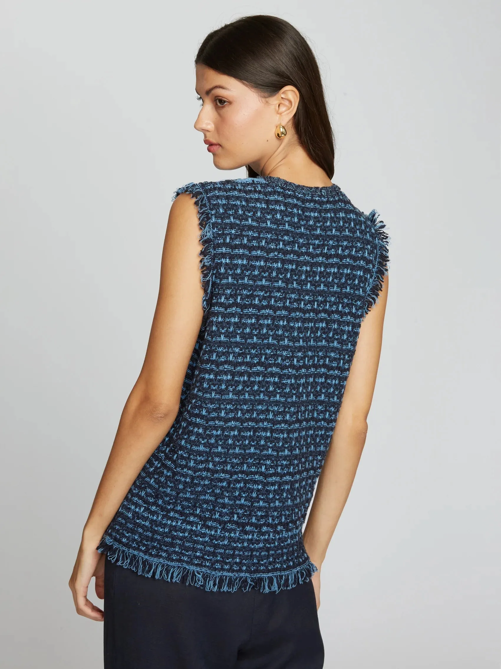 Autumn Cashmere - Long Tweed Vest W/ Fringe - Multiple Colors sold by Jessie Boutique product image thumbnail 5