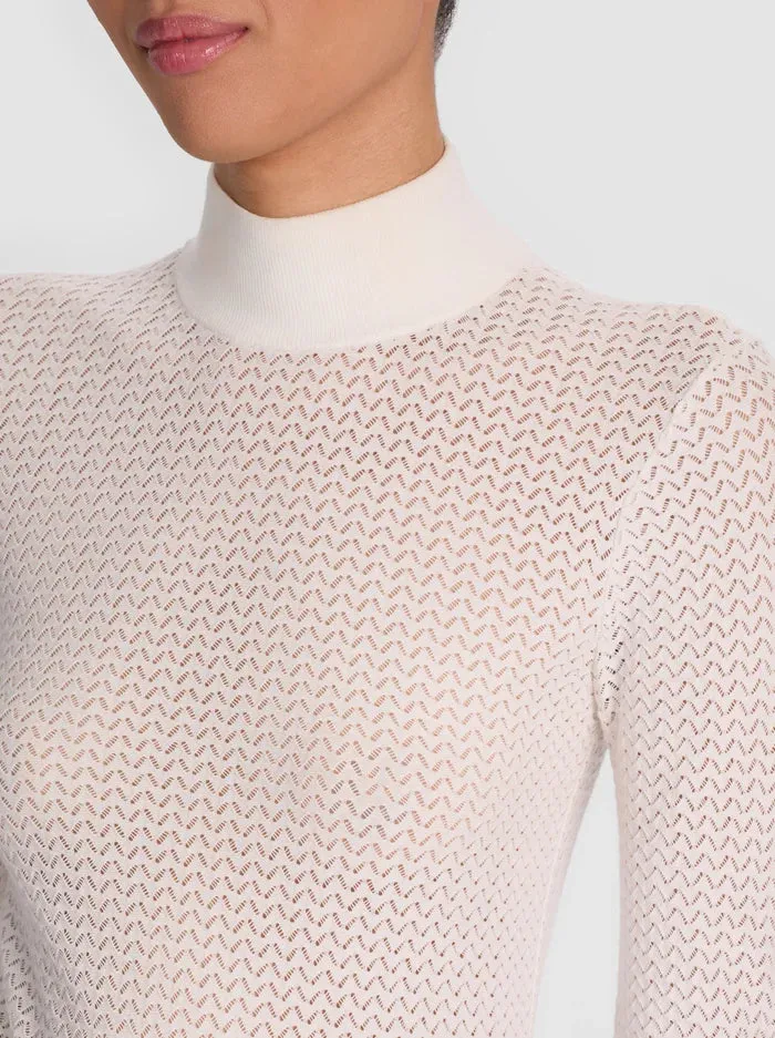 Alice + Olivia - Lanie Long Sleeve Mockneck - Soft White sold by Jessie Boutique product image thumbnail 3