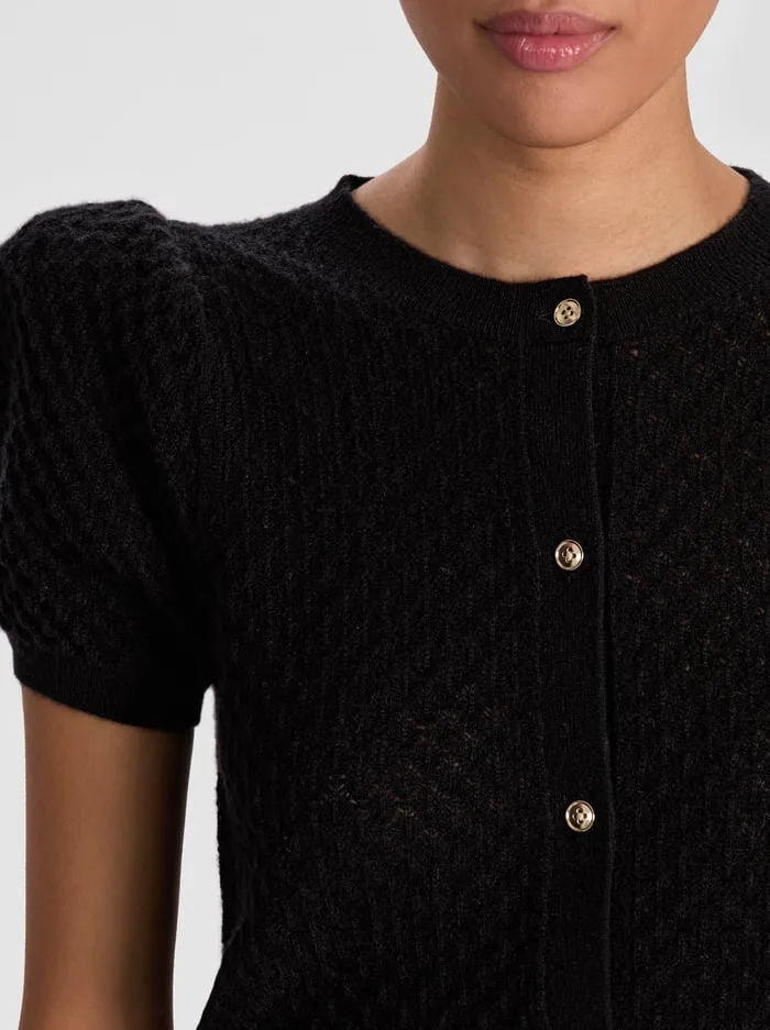 Alice + Olivia - Sabine Cashmere Cardigan - Black sold by Jessie Boutique product image thumbnail 4