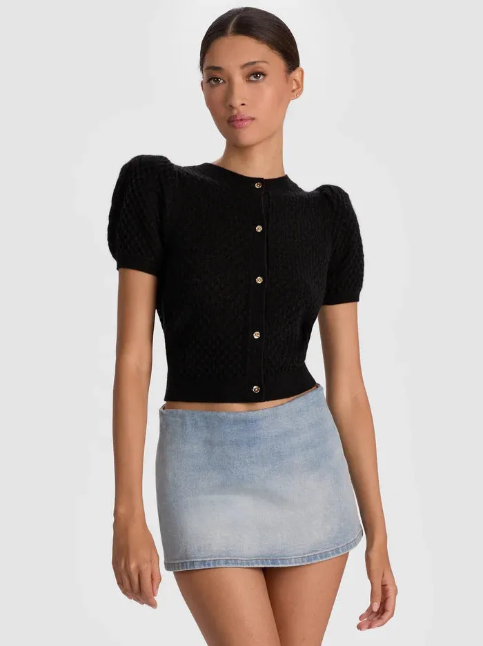 Alice + Olivia - Sabine Cashmere Cardigan - Black sold by Jessie Boutique