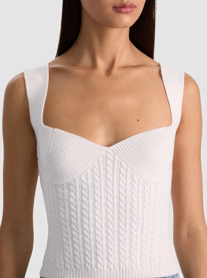 Alice + Olivia - Adrianna Knit Corset - Soft White sold by Jessie Boutique product image thumbnail 4