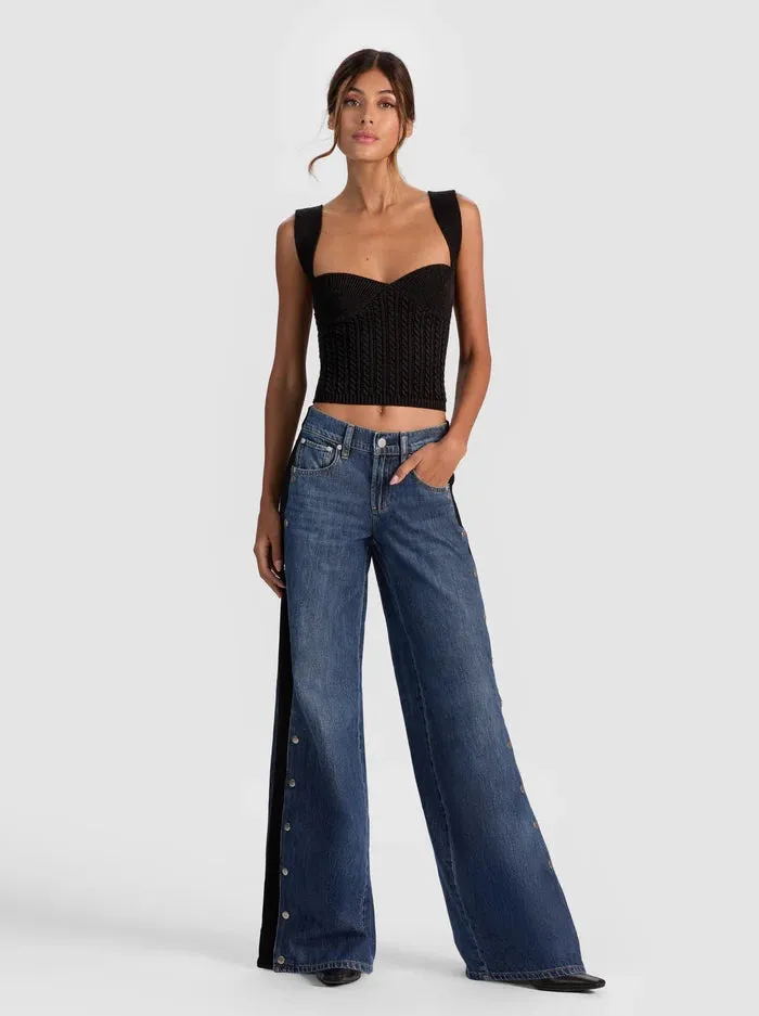Alice + Olivia - Adrianna Knit Corset - Black sold by Jessie Boutique product image thumbnail 2