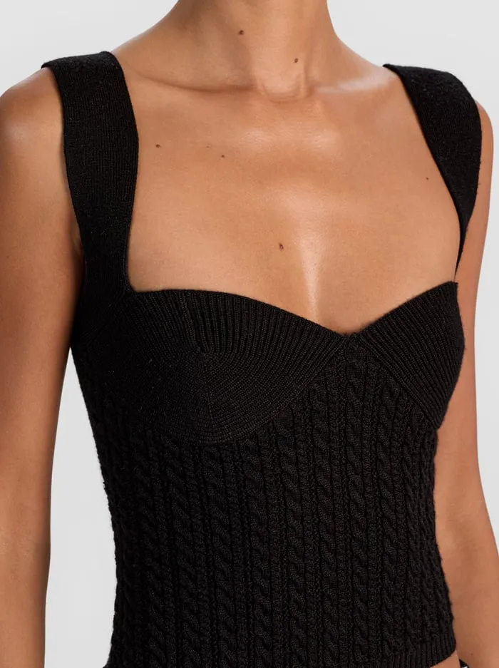 Alice + Olivia - Adrianna Knit Corset - Black sold by Jessie Boutique product image thumbnail 4