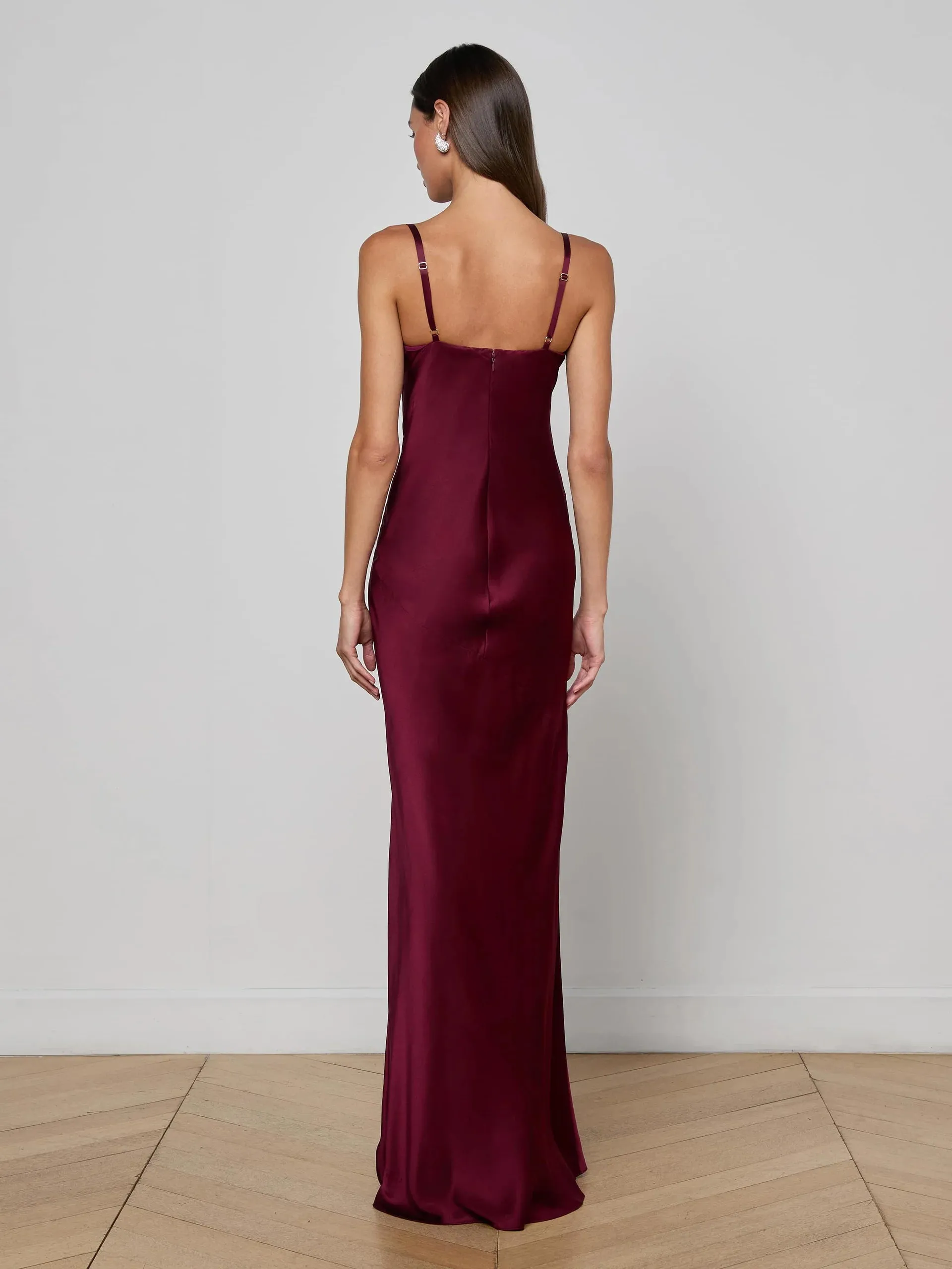 L'agence - Sayla Silk Gown - Dark Port sold by Jessie Boutique product image thumbnail 4