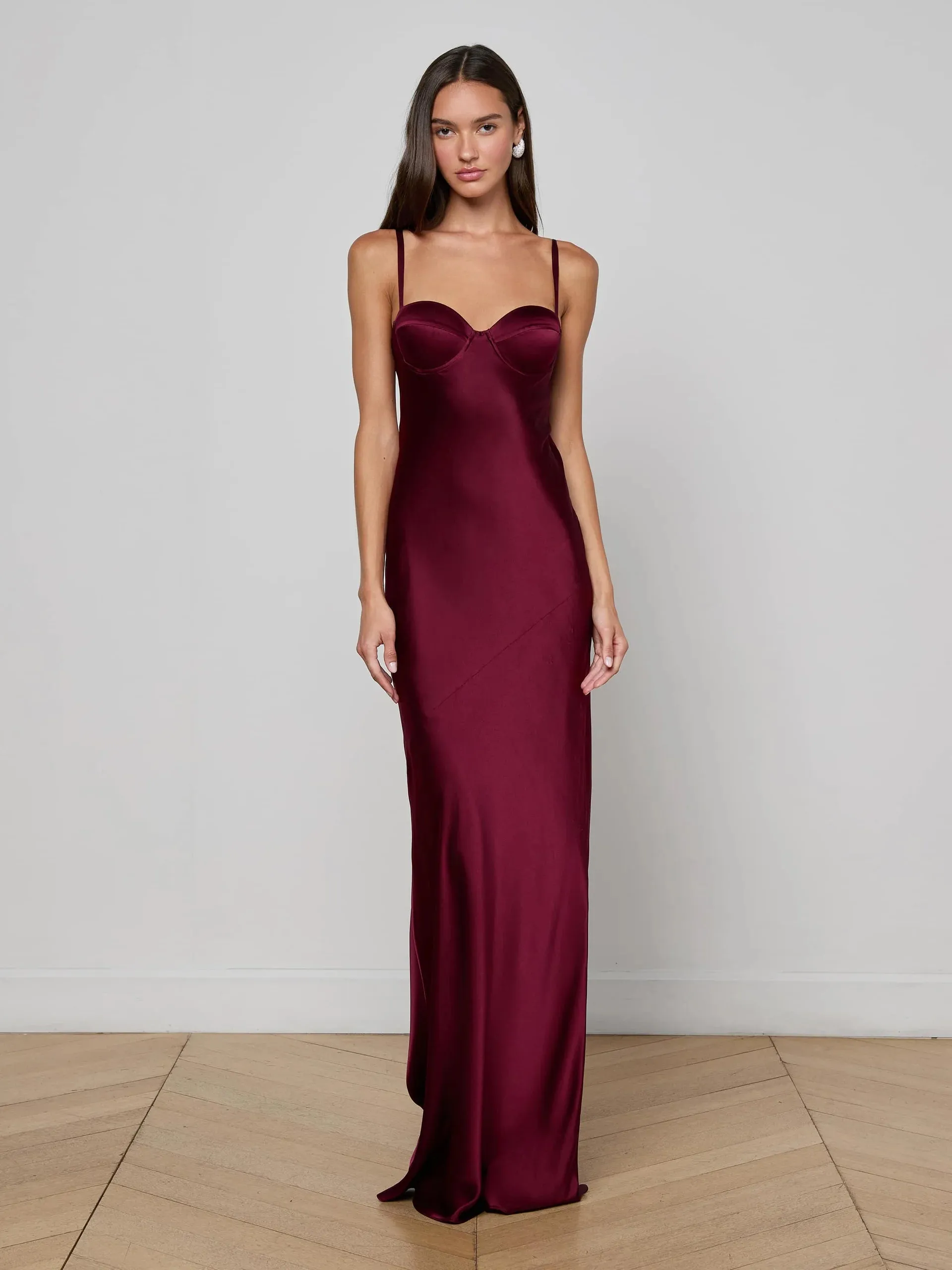 L'agence - Sayla Silk Gown - Dark Port sold by Jessie Boutique product image thumbnail 2